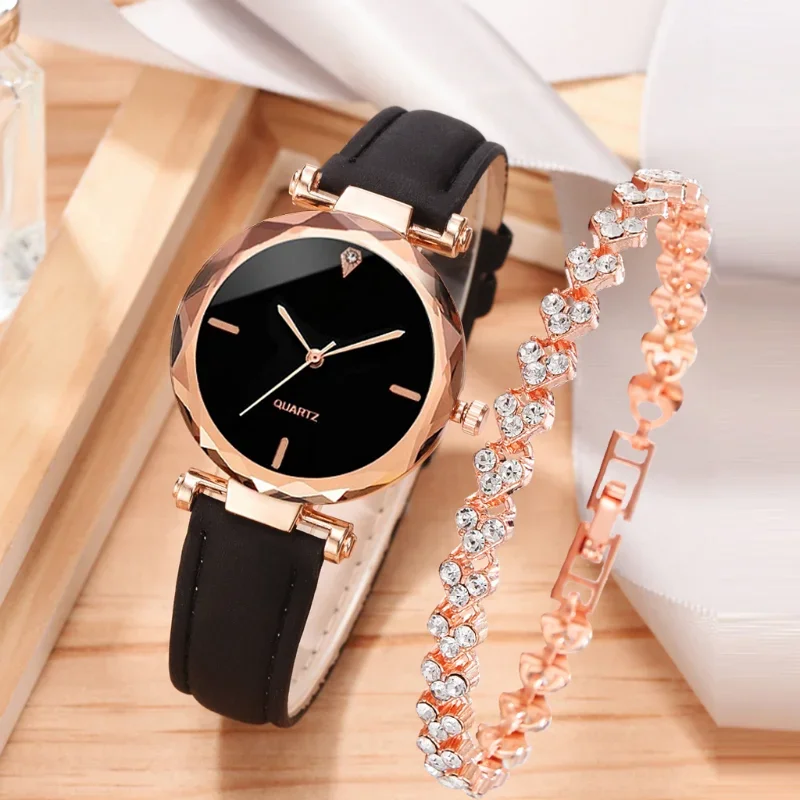 Lux Watch - 2pcs Luxury Fashion Women Watch Set