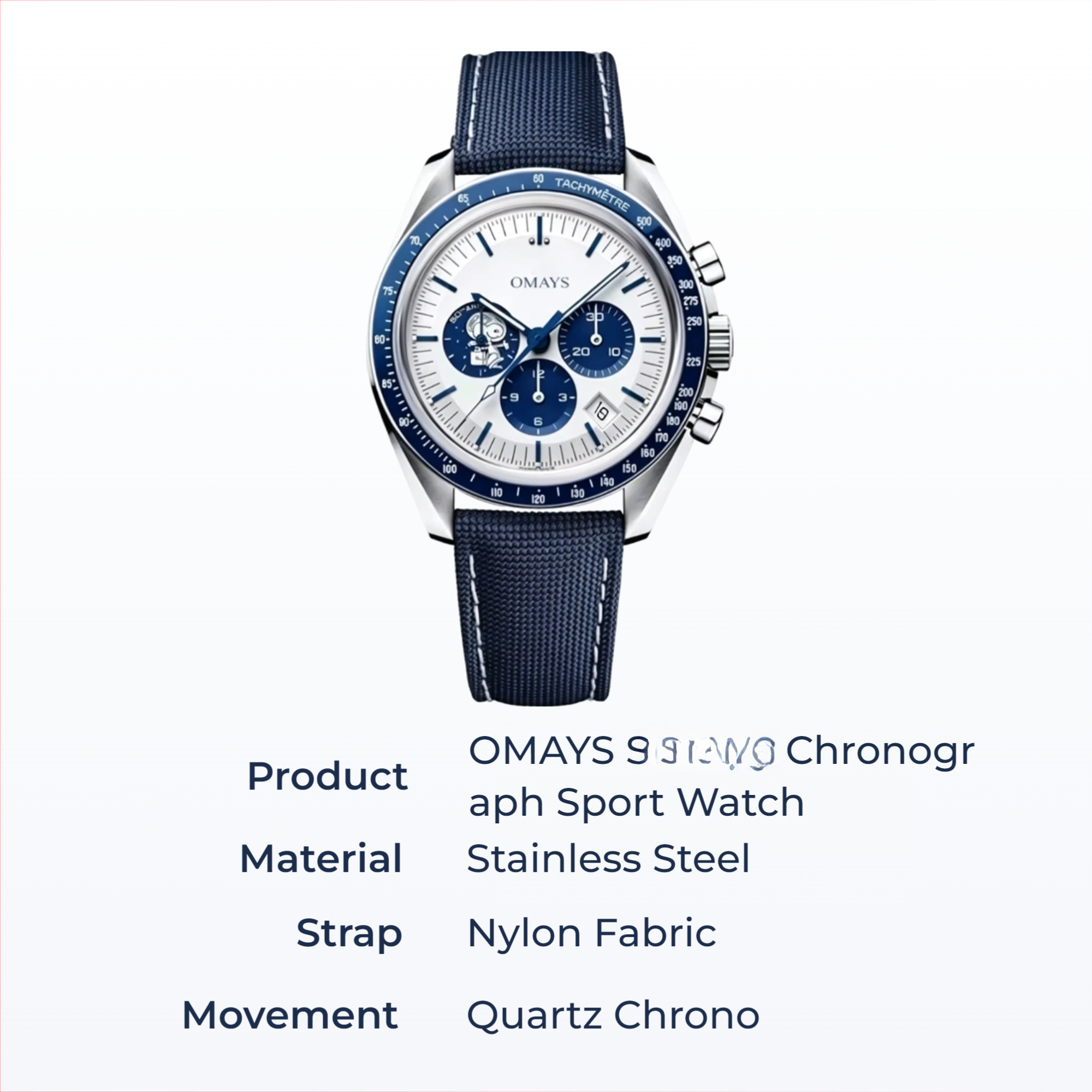 Luxury Watch Omega - 2026OMAYS Men's Chronograph Watch, 50th Anniversary