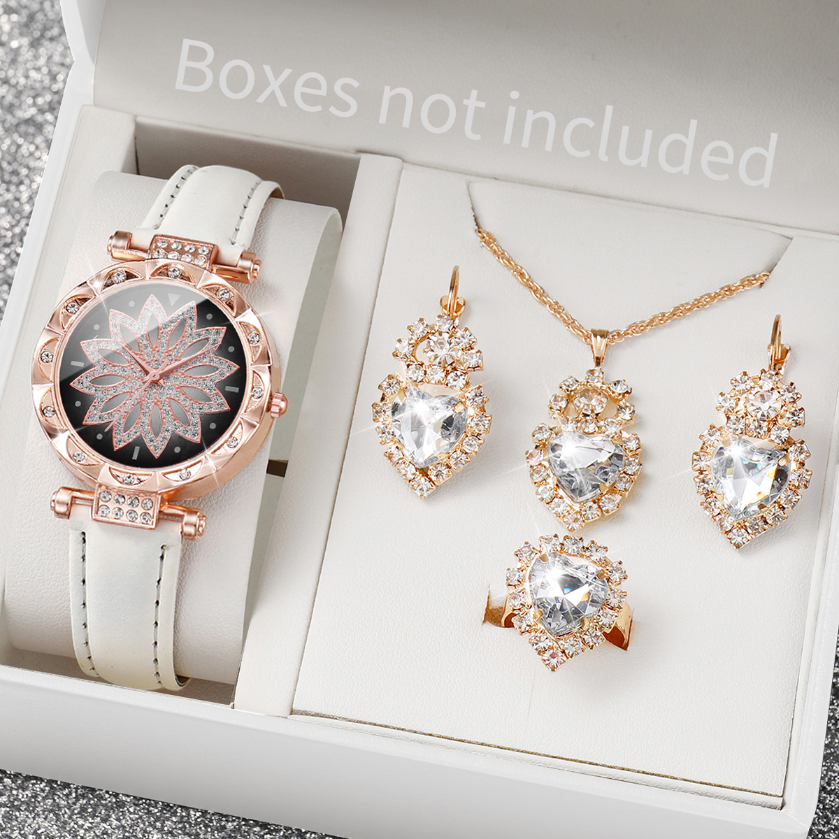 Luxury Watch Storage - 5PCS/Set Luxury Rhinestone Women Watches Fashion