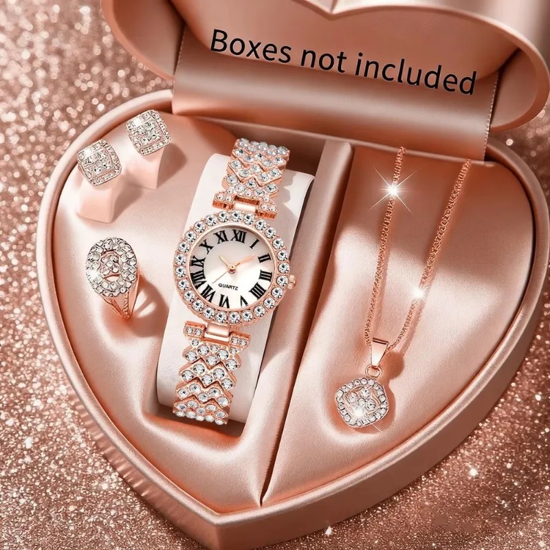 5PCS Luxury Rhinestone Women's - Luxury Watch Storage 리뷰 및 가격