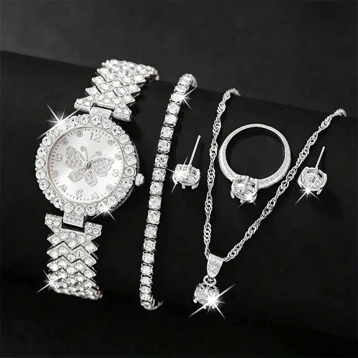 6PCS/Set Luxury Rhinestone But - Luxury Watch Storage 리뷰 및 가격