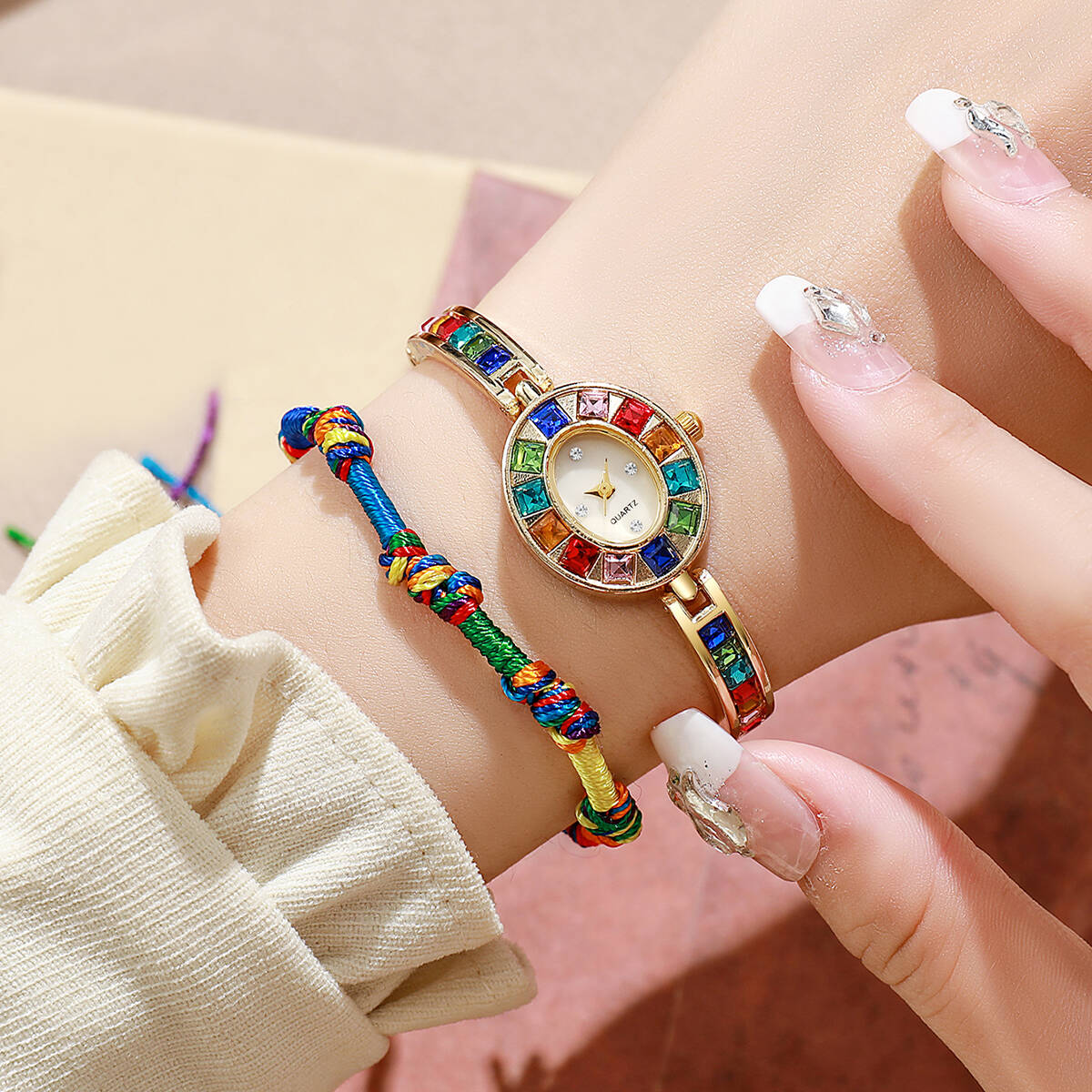 2PCS/Set Luxury Rhinestone Wom - Luxury Watch Storage 리뷰 및 가격