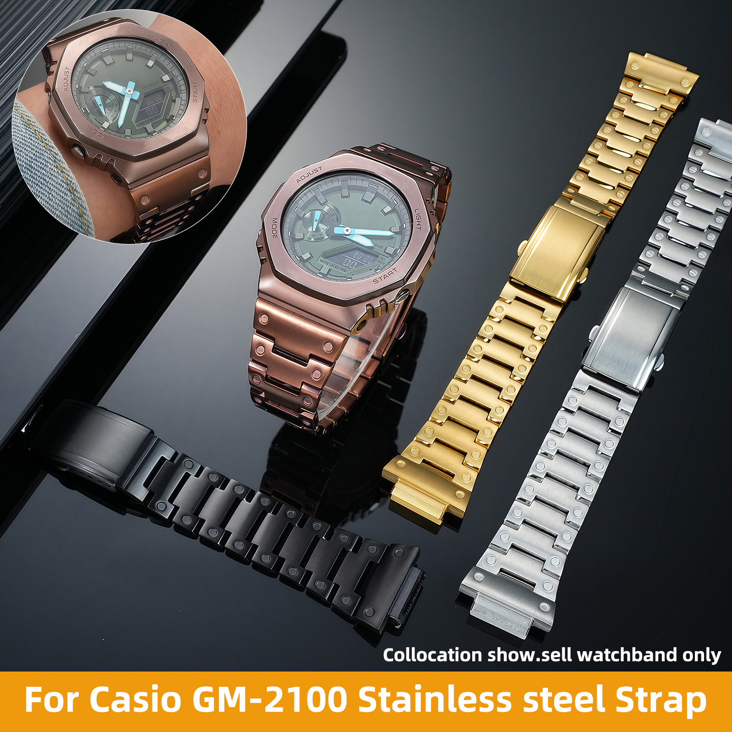Stainless Steel Watchband for  - Luxury Watch Casio 리뷰 및 가격
