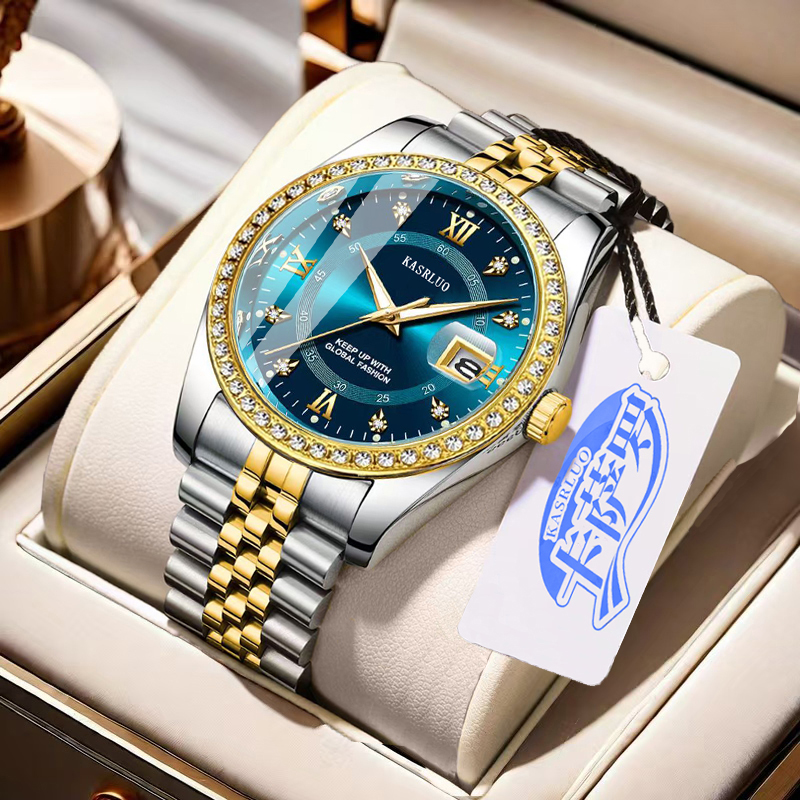 KASRLUO Men's Diamond Setting  - Luxury Watch Boutique 리뷰 및 가격