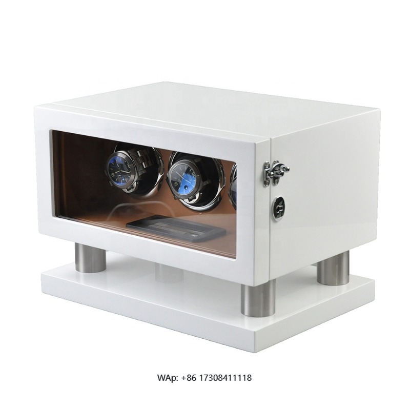 White Brown Leather Controller - Luxury Watch Winder Box 리뷰 및 가격