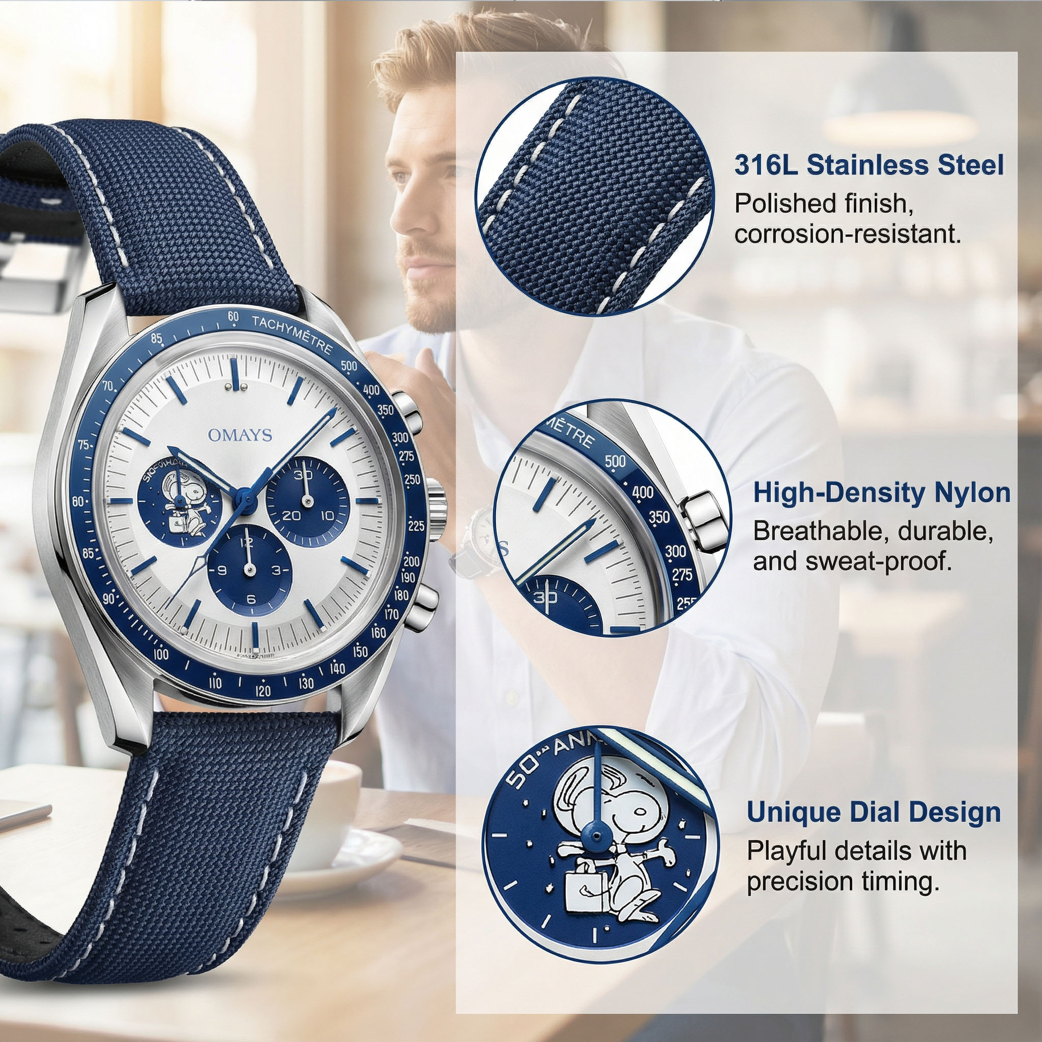 New Men's Watch Top Brand Men' - Luxury Watch Omega 리뷰 및 가격