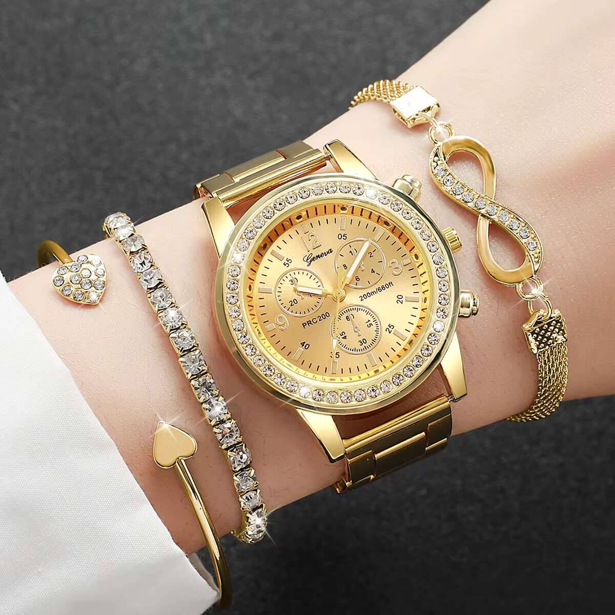 4PCS/Set Luxury Rhinestone Wom - Luxury Watch Storage 리뷰 및 가격