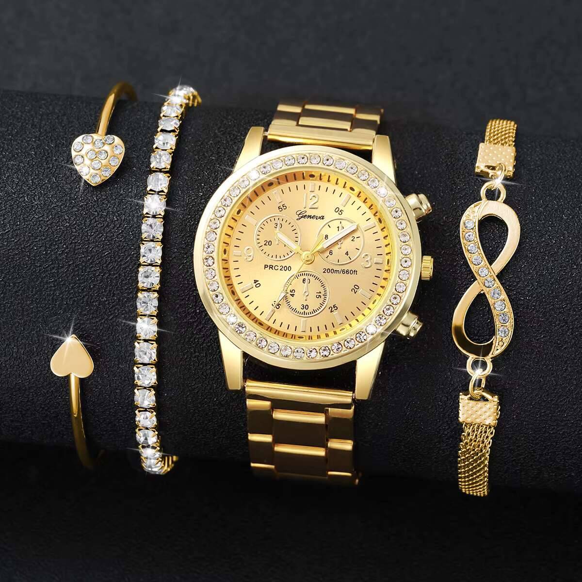 4PCS/Set Luxury Rhinestone Wom - Luxury Watch Storage 리뷰 및 가격