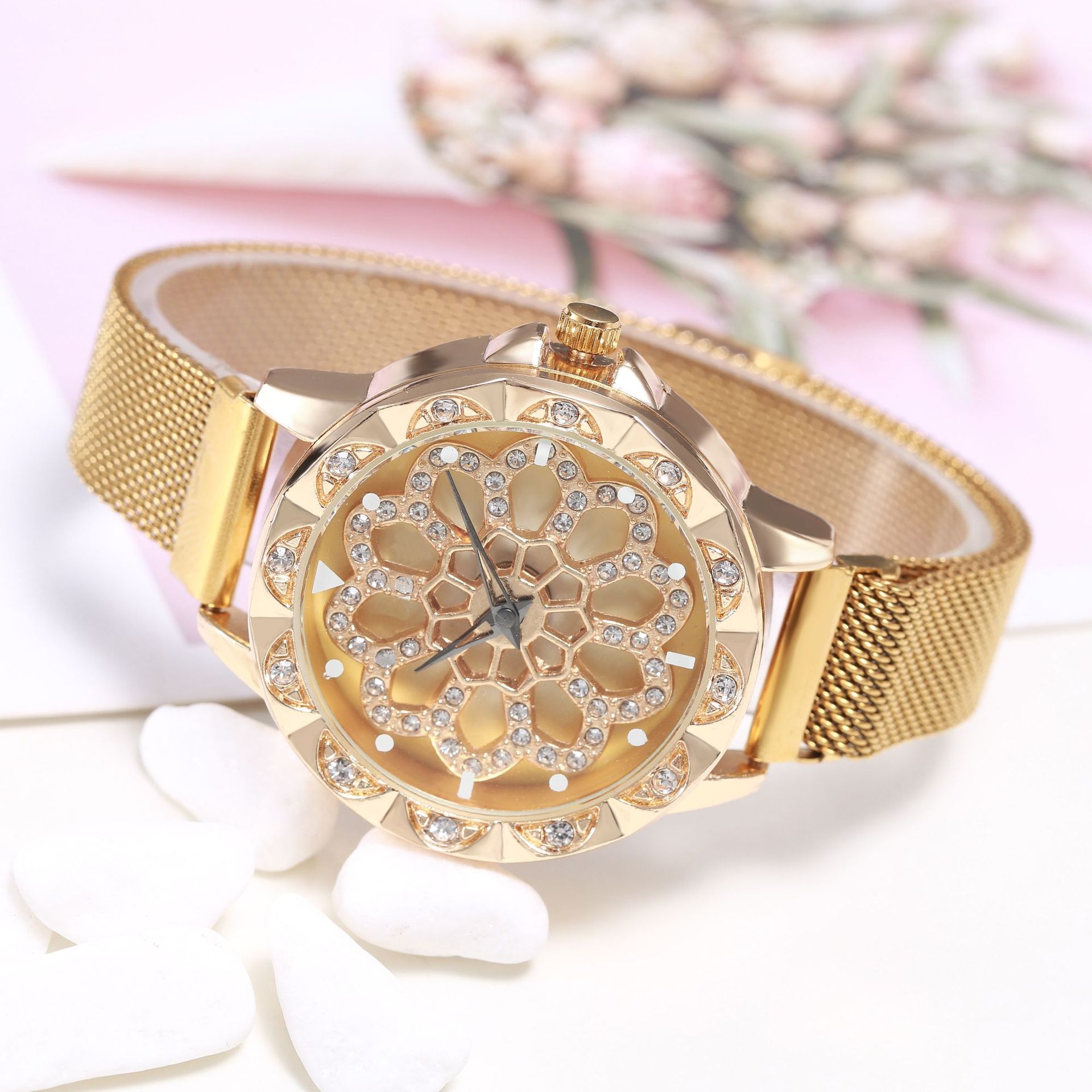 Fashion Women Flower Rhineston - Lux Watch 리뷰 및 가격